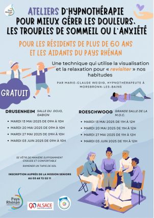 Affiche hypnotherapie mai juin 2025